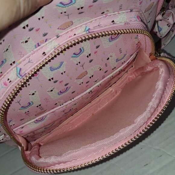 Under1sky Katrina Mini Backpack Lama Land Bag Pink Underonesky - Picture 9 of 13